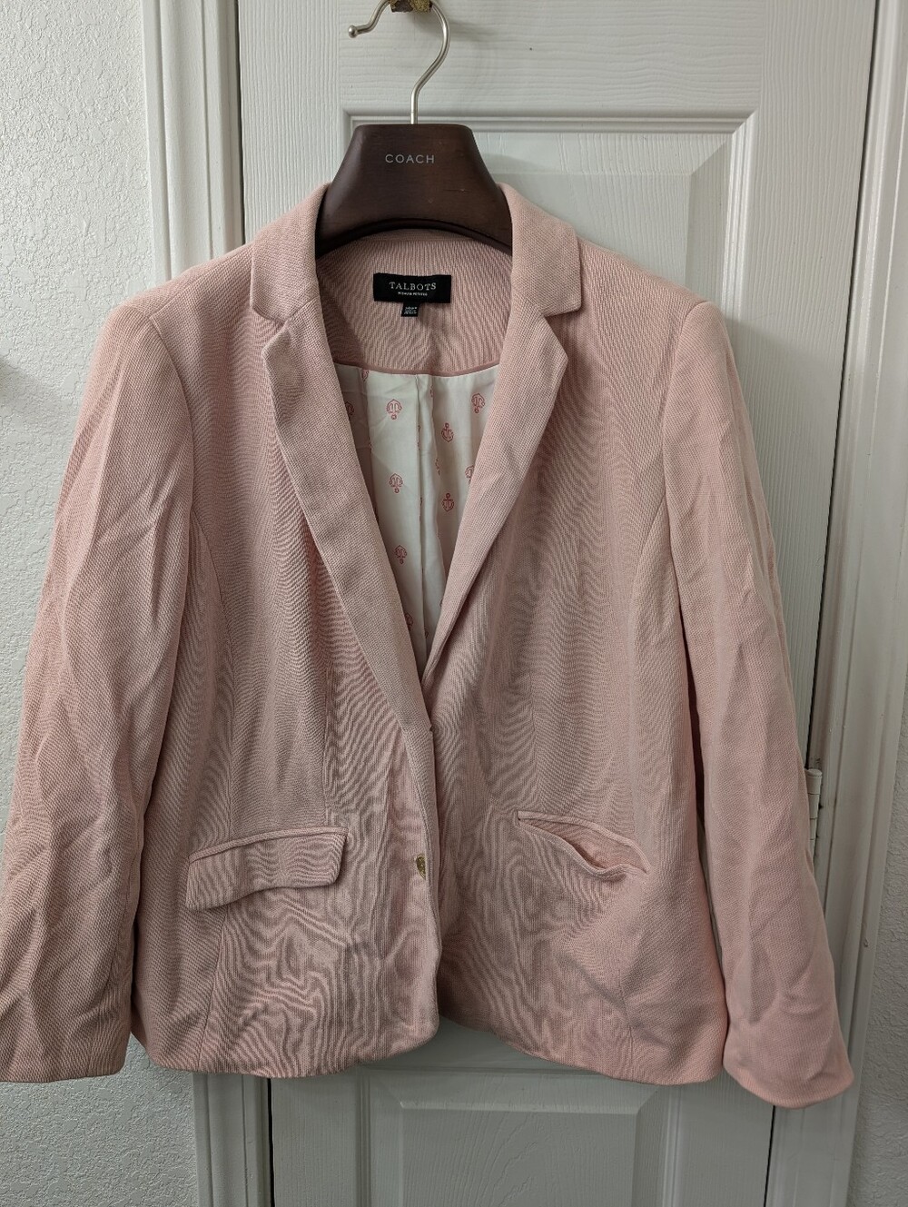 Talbots Blush Pink Women's Blazer Jacket